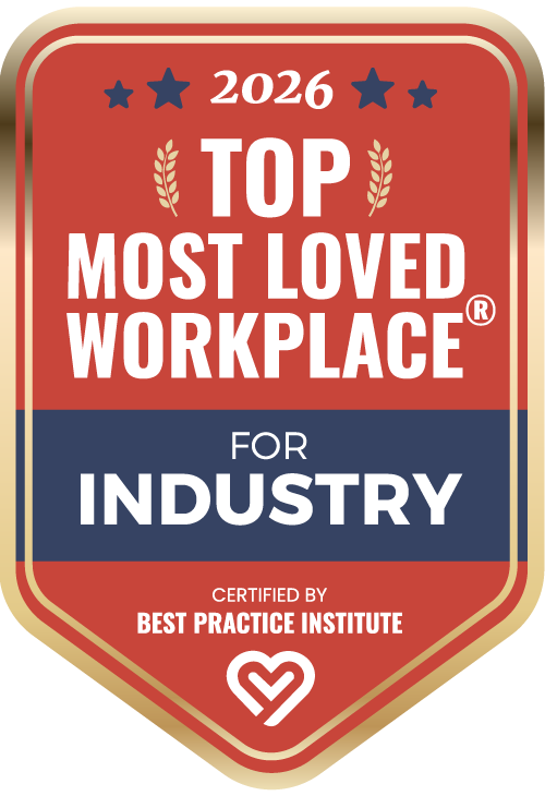 Top Most Loved Workplace® for Industry 2026 — Certified by Best Practice Institute